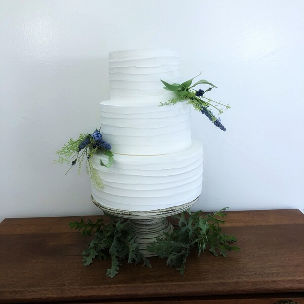 Fake Wedding Cake With Real Cake Cut Out Etsy