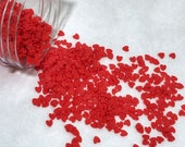 Red Valentine Sprinkles, Valenetines Polymer Clay Slices, Valentines Fake Baking Sprinkles