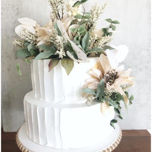 Elegant Fake Wedding Cake  Rustic Two-Tier Fake Wedding Cake Decoration Tiered Cake Display Wedding Photo Prop Faux Cake