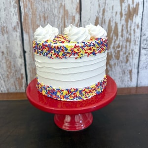Birthday Fake Cake Fake Food 8 Inch Round Faux Cake Cake Display Food Photo Prop Kitchen Decor Cake Dummy