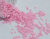 Pink Valentine Sprinkles,  Valenetines Polymer Clay Slices, Valentines Fake Baking Sprinkles