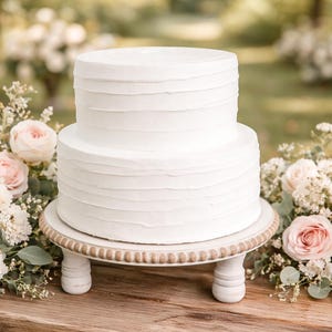2 Tier Fake Wedding Cake: Faux Display Cake, Photo Prop