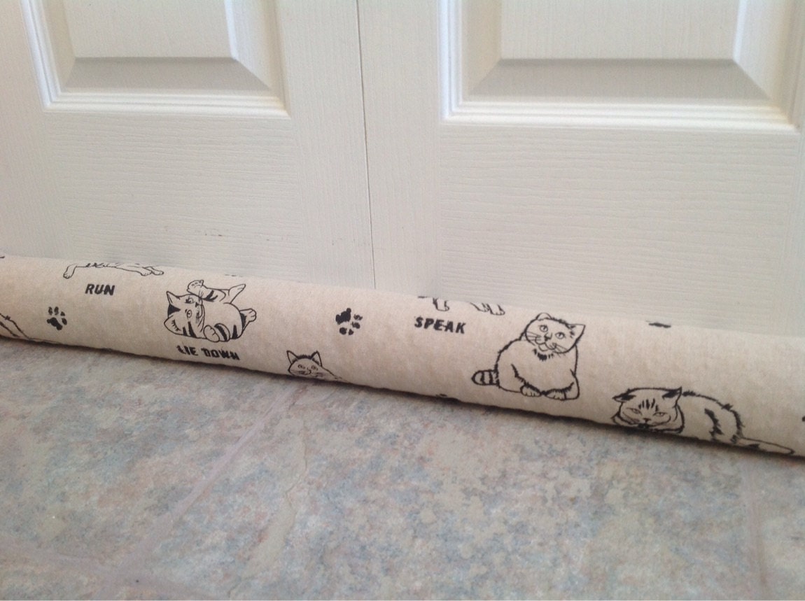 kitty cat long door draft stopper draught stopper long draft Etsy