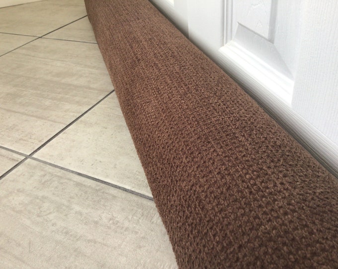 Brown upholstery door draft stopper up to 90/228.5 cm draught Etsy