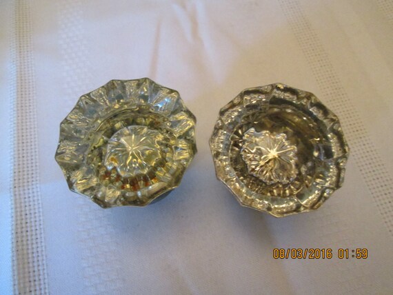 Vintage Glass Door Knobs Craft Project Clear Glass Door Etsy