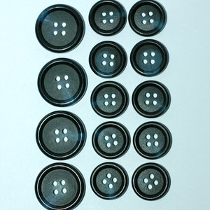 Juego de botones para traje azul marino (4 grandes y 10 pequeños)