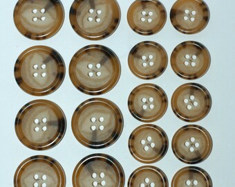Tan & Brown Double Breasted Suit Button Set