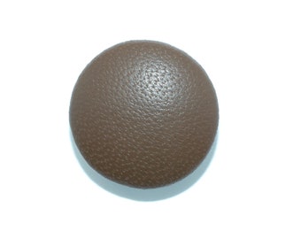 Dark Chocolate Brown Leather Button