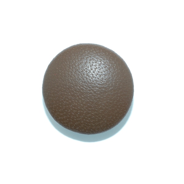 Dark Chocolate Brown Leather Button