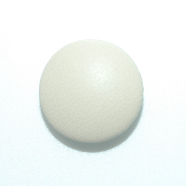 Light Cream Leather Covered Button