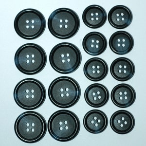 Navy Blue Double Breasted Suit Button Set