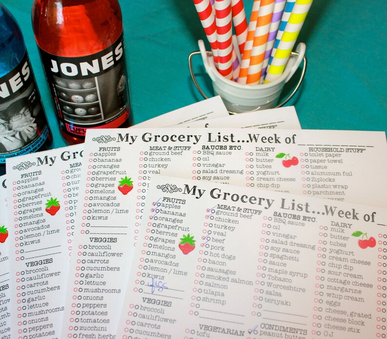 instant download complete grocery shopping list to do list etsy