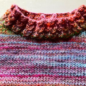 Knitting Pattern, Adult Sweater Pattern, Knitted Sweater Pattern, Intermediate Pattern, Colorful Pullover Pattern, Jumper Pattern, 4 Sizes