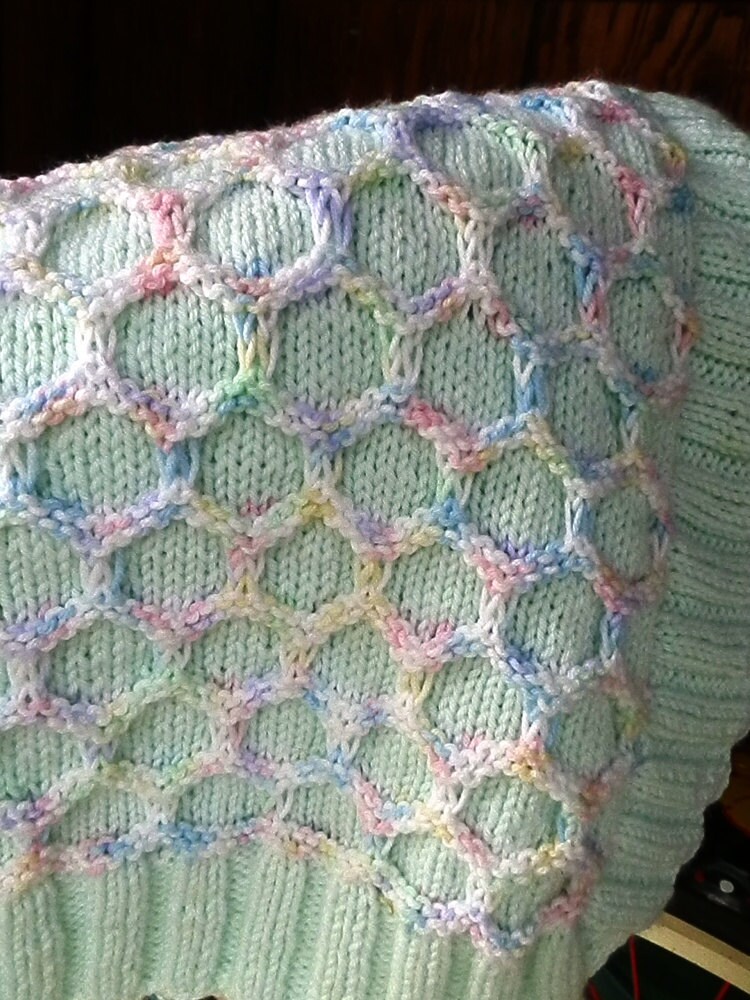 Knitting Pattern Mosaic Baby Blanket Etsy India