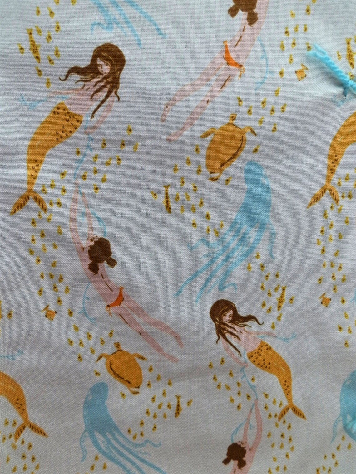 Mermaid Blanket Heather Ross Mendocino Fabric Lap Blanket Etsy