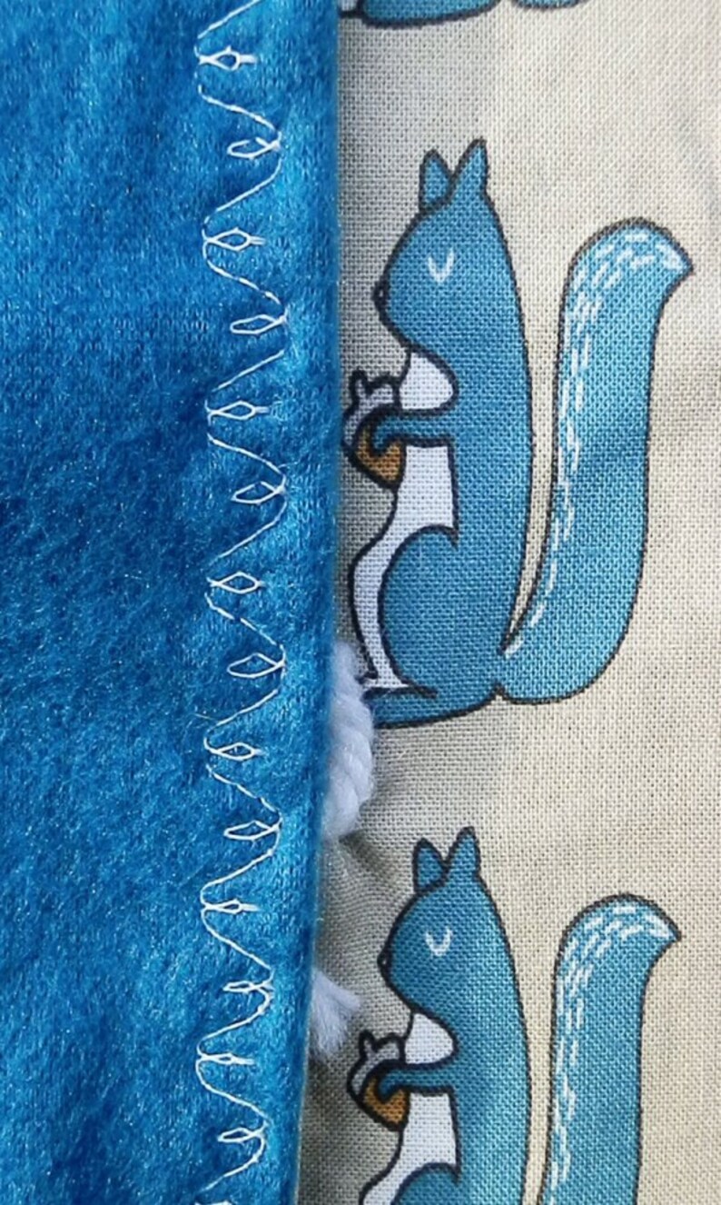 Blue Squirrel Blanket Adult or Child Lap Blanket Hand Tied Etsy