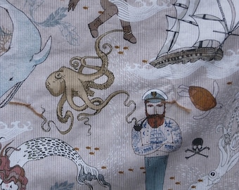 Copertina per neonati in cotone con tema Capitano di Mare, decorazione per la cameretta a tema oceano