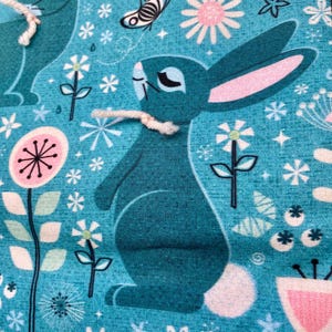 Rabbit Baby Blanket, Bunny Baby Blanket, Rabbit Quilt, Bunny Quilt, Rabbit Tablecloth, Bunny Throw, Rabbit Throw, Rabbit Nursery Decor