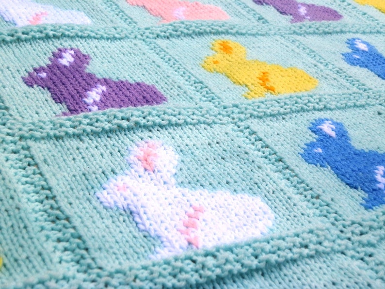 Child Blanket Knitting Pattern Bunny Baby Blanket Bunny Etsy Australia
