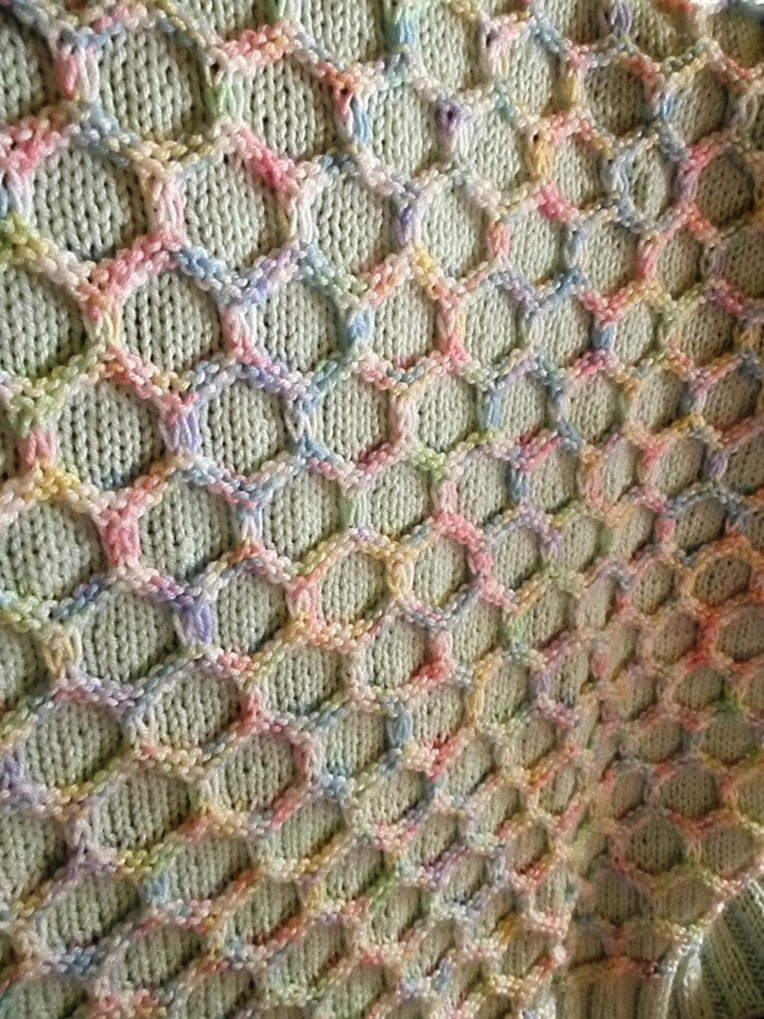 Mosaic Knitting Pattern, Child Blanket Knitting Pattern, Baby Blanket