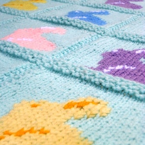 Child Blanket Knitting Pattern, Bunny Baby Blanket, Bunny Blanket knitting pattern, Rabbit baby blanket knit pattern, animal blanket pattern image 5