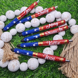 Super Women, Wonder Women Look-a-Like Pen, Inkjoy Gel Pen, Black Ink. These Are REFILLABLE - Never Throw Away, Great As Gifts, FREE Name!