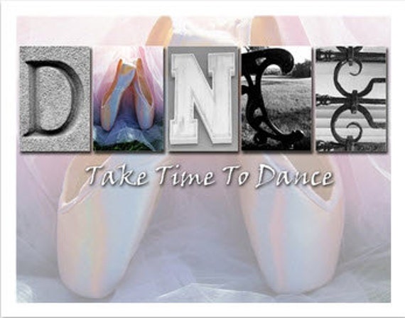 Dance Word Art Poster Board 11x14, 16x20, 20x30 sizes - Ballet,  Photography, Fun Gifts, or For Home Decorating!