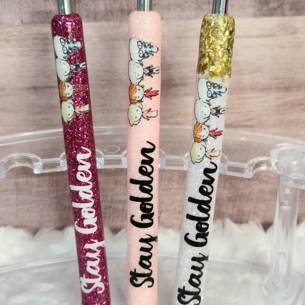 Golden Girls Glitter Pen, Free Name On Back, Gel Ink, Black Ink, Pink or Gold?, Birthday, Christmas Gift, TV Sitcom. NBC, 80's & 90's Show