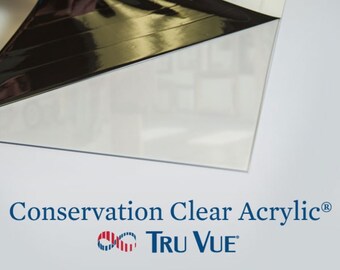 Conservation Clear Acrylic Plexiglass- Protect Your Valuable Artwork From Harmful UV Rays-Up Grade Your Framing Order!