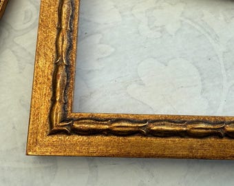Antiqued Gold Picture Frame-Vintage Victorian Design-A4 A3 5x7 8x8 8.5x11 9x12 10x10 12x12 12x18 11x14 16x20 18x24 Custom Picture Framing