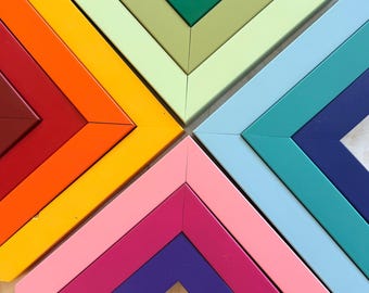 Brightly Colored Picture Frames- Red Yellow Blue Green Pink Purple -Large Sizes A5 A4 A3 A2 4x6 5x7 8x8 8x10 12x16 16x20 20x30 24x36