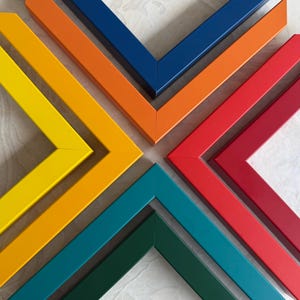 Vibrant Large Picture Frames: Red, Yellow, Blue & Green - Multiple Sizes Available