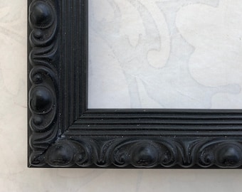 1.25" Carved Gothic Black Picture Frame- Victorian Shabby Chic- A5 A4 A3 5x5 8x8 8x10 8.5x11 9x12 10x10 11x14 12x12 12x16 12x18 16x20 24x30
