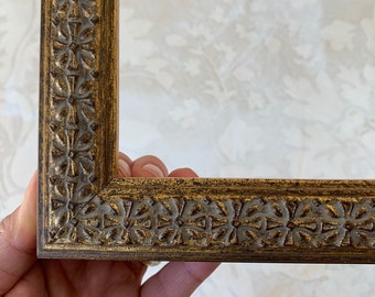 Antique Gold Celtic Cross Picture Frame- Custom Sizes- Large Sizes- 24x36 20x30 16x20 11x14 10x10 9x12 8.5x11 8x10 6x6 5x7 4x4 A4 A3 A2 A1