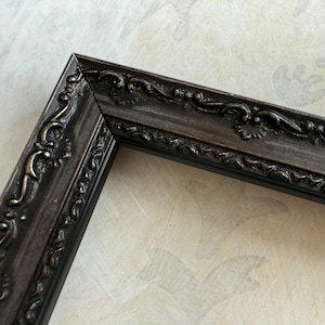 Dark Antiqued Silver Picture Frame- Ornate Gothic Custom Photo Frame- A5 A4 A3 5x5 8x8 8x10 8.5x11 9x12 10x10 11x14 12x12 12x16 12x18 16x20
