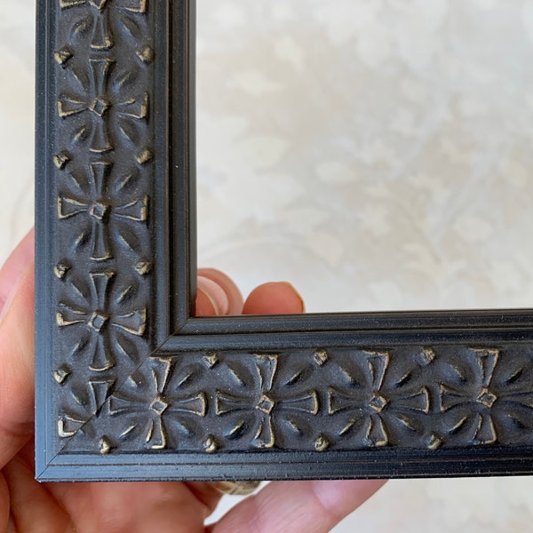Antique Black Celtic Design Picture Frame- Custom Sizes- Large Sizes- 24x36 20x30 16x20 11x14 10x10 9x12 8.5x11 8x10 6x6 5x7 4x4 A4 A3 A2 A1
