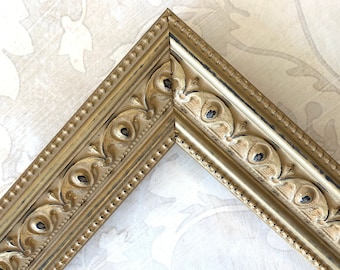 2 1/4" Large Gold Picture Frame - Ornate Victorian Design - Soft Muted Gold - A2 A3 A4 30x40 24x36 18x24 16x24 12x16 11x14 9x12 8.2x11 8x10