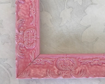 Ornate Pink Picture Frame, Nursery Decor, Shabby Chic Frames - 4x6, 5x7, 8x8, 8x10, 8.5x11, 11x14, 12x12, 16x20, 20x24, 24x30, 24x36