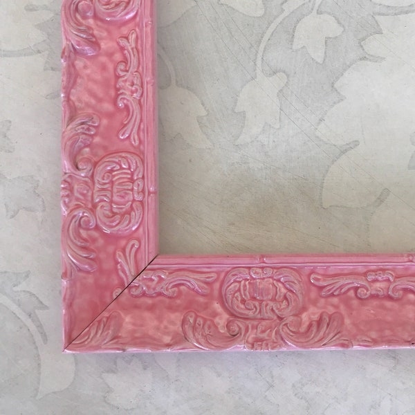 Ornate Pink Picture Frame, Nursery Decor, Shabby Chic Frames - 4x6, 5x7, 8x8, 8x10, 8.5x11, 11x14, 12x12, 16x20, 20x24, 24x30, 24x36