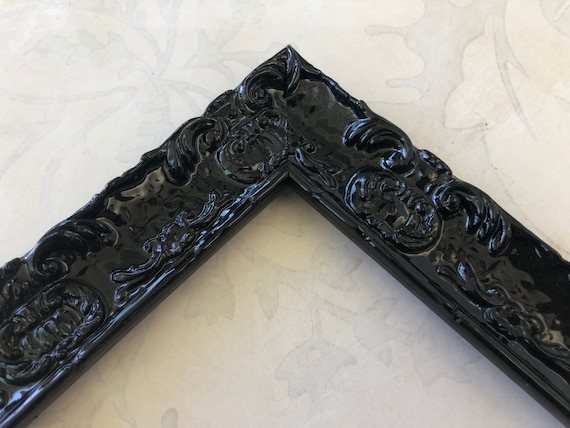 Ornate Black Lacquer Picture Frame Vintage Victorian Gothic Style A4 A3 5x7 8x8 8x10 8.5x11 9x12 10x10 11x14 12x16 12x18 16x20 18x24 18x24