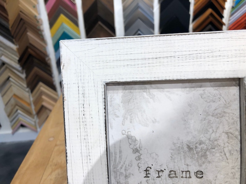 White Picture Frames- Rustic Farmhouse Style - Reclaimed Wood 4x4, 5x7 ...