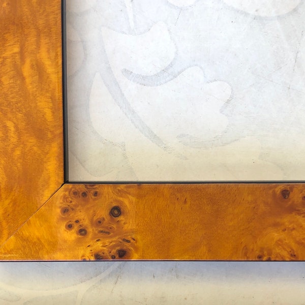 Bright Honey Poplar Burlwood Picture Frame- Custom Framing- A2 A3 A4 A5 5x7 8x8 8x10 8.5x11 9x12 11x14 11x17 12x18