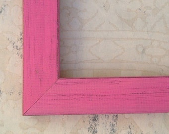 Rustic PINK PICTURE FRAME - Reclaimed Barnwood Farmhouse 5x5, 5x7, 8x8, 8x10, 8.5x11, 10x10, 11x14, 16x20, 18x24, 24x30, 24x36 Custom Sizes