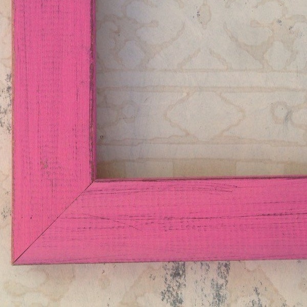 Rustic PINK PICTURE FRAME - Reclaimed Barnwood Farmhouse 5x5, 5x7, 8x8, 8x10, 8.5x11, 10x10, 11x14, 16x20, 18x24, 24x30, 24x36 Custom Sizes