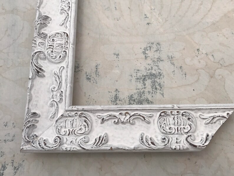 Ornate White Picture Frame Shabby Chic White Picture Frame Etsy