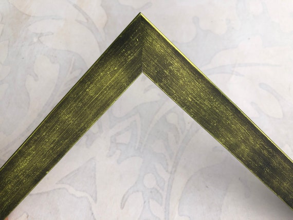 Distressed Green Picture Frame- Metallic Modern-  A3 A4 4x4 4x6 5x7 9x12 10x10 11x14 12x12 12x16 12x18 16x20 20x20 20x30 22x28 24x24 24x30
