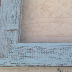 Rustic Cottage Blue Picture Frame 4x4, 4x6, 5x5, 5x7, 8x8, 8x10, 8.5x11, 11x14  Blue Beach Cottage Custom Frame
