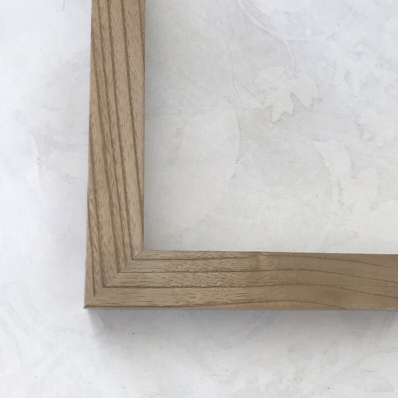 Wood Framed Mirror Natural Frame Large Vanity Bathroom Image 0