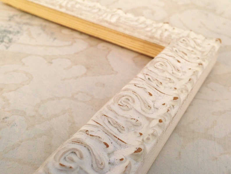 Shabby Chic White Picture Frame 8x10 Distressed Finish Etsy