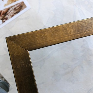 Distressed Gold Picture Frame- Simple Gold Photo Frame - A3 A4 4x4 4x6 5x7 8.5x11 9x12 10x10 11x14 12x16 12x18 16x20 20x30 22x28 24x24 24x30
